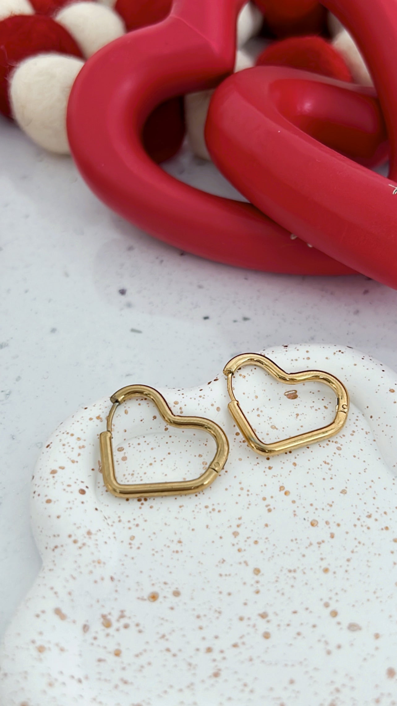 Paris- Heart Shaped Earrings