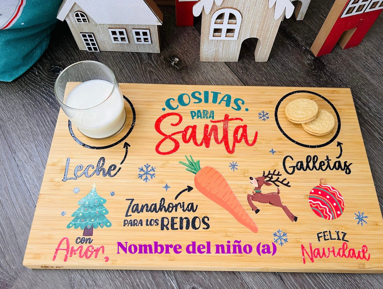 Santa's Cookies and Milk Plate