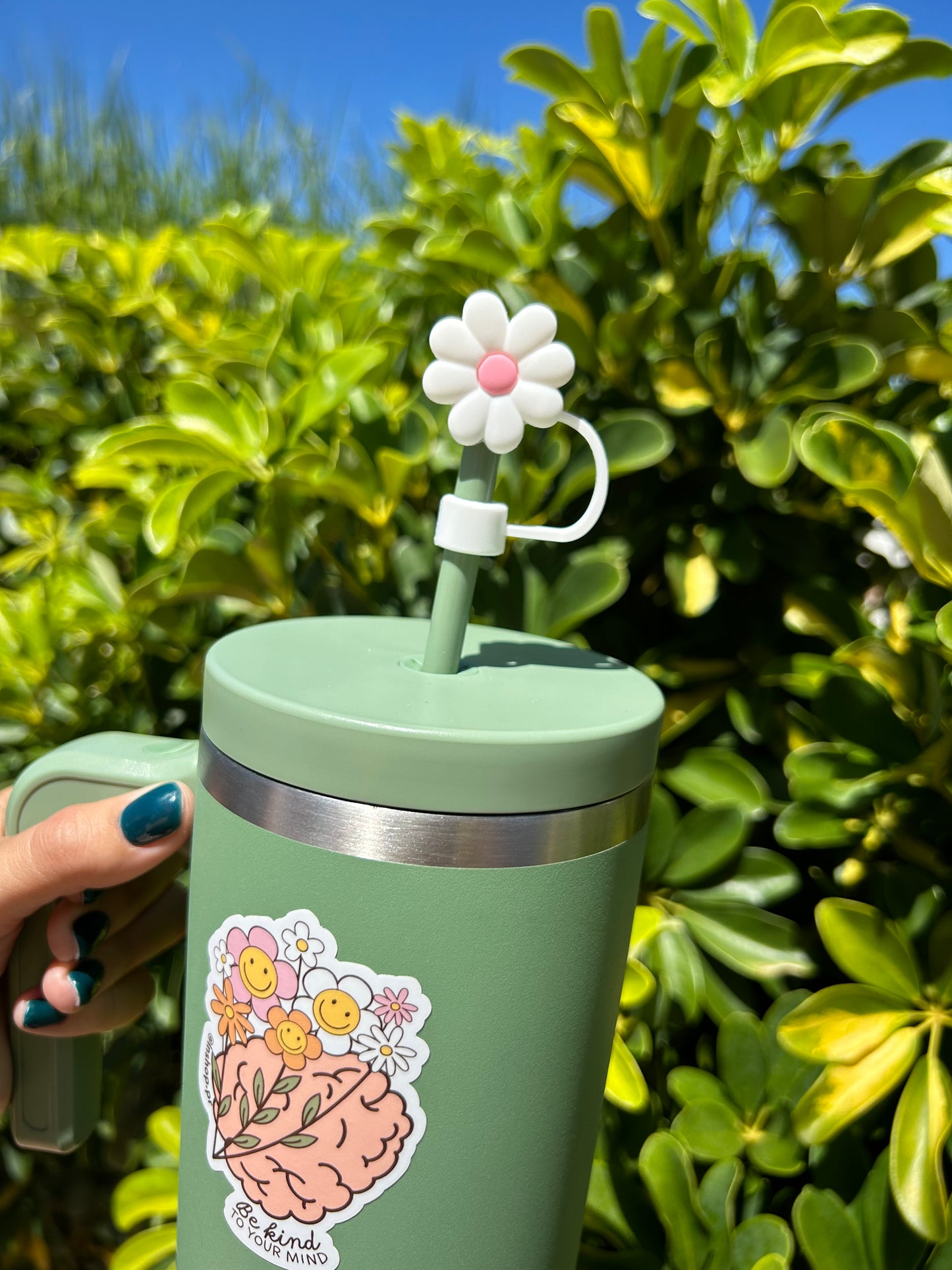 Flower Straw Rubber Topper