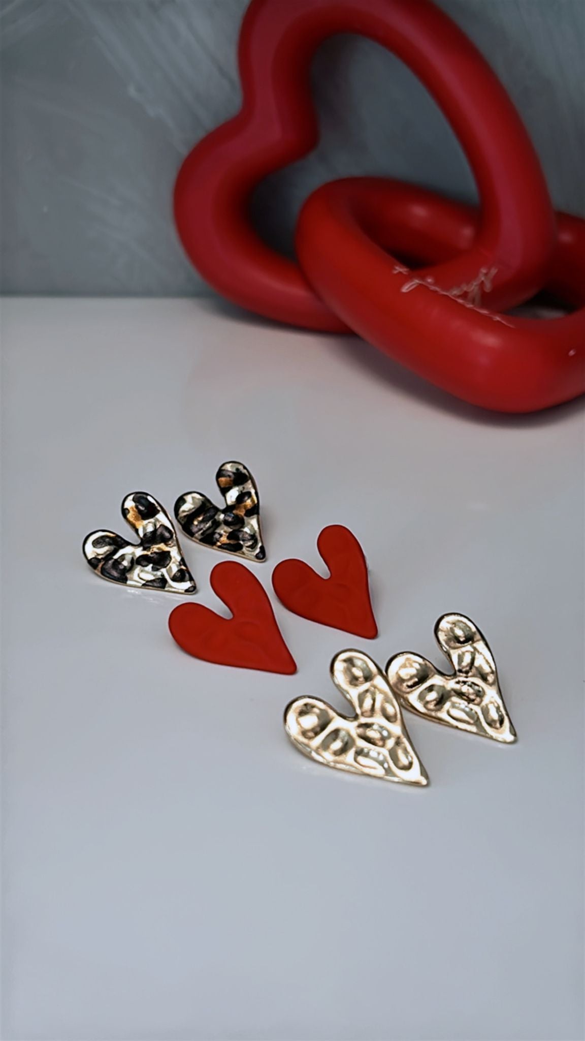 Stainless Steel-Heart Shaped Earrings