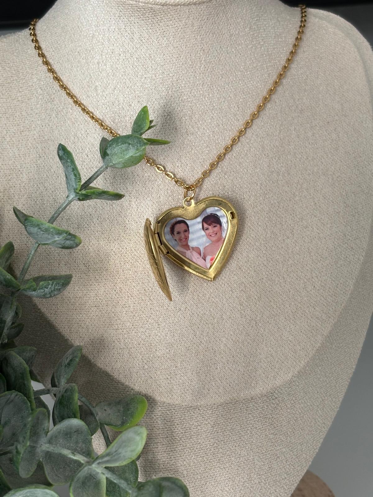 Personalized Photo Heart Necklace