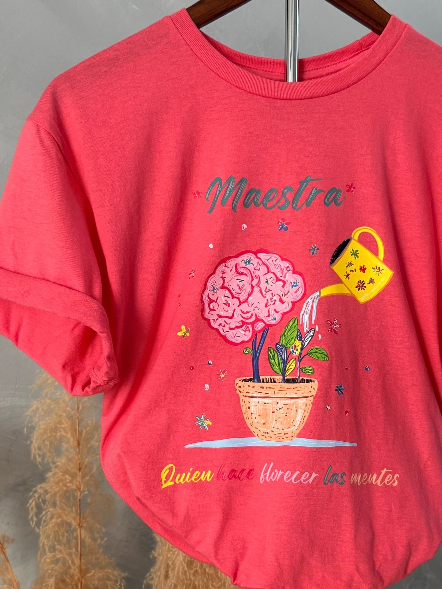 Peach "Maestra" Teacher- Tee