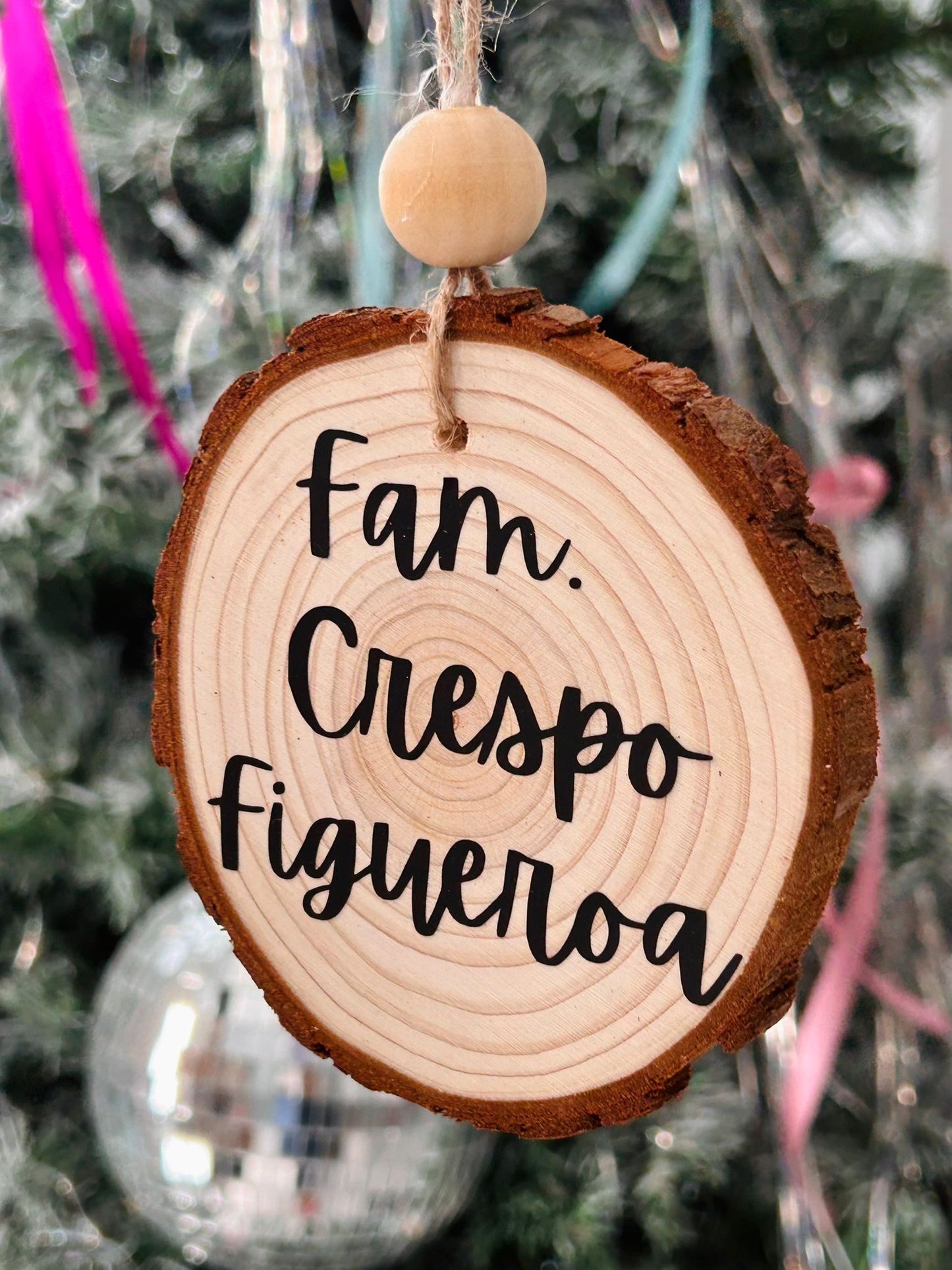 Personalized Christmas Tree Wooden Ornaments