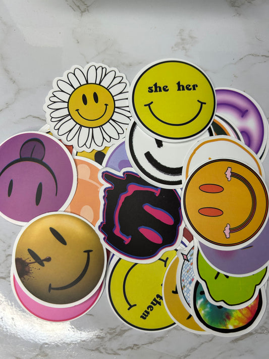 Random Smiley Face Stickers