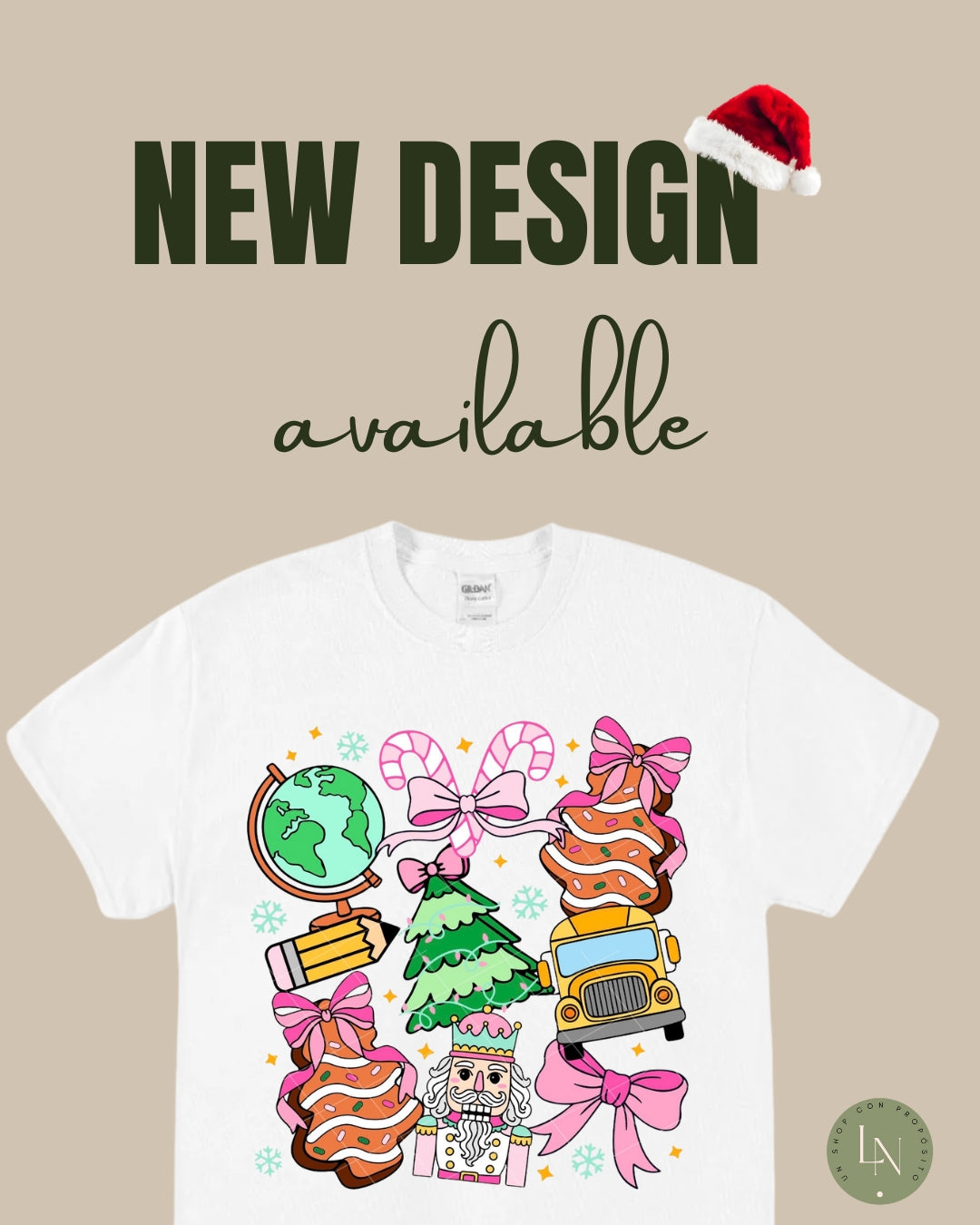 Coquette Bow Christmas Tee
