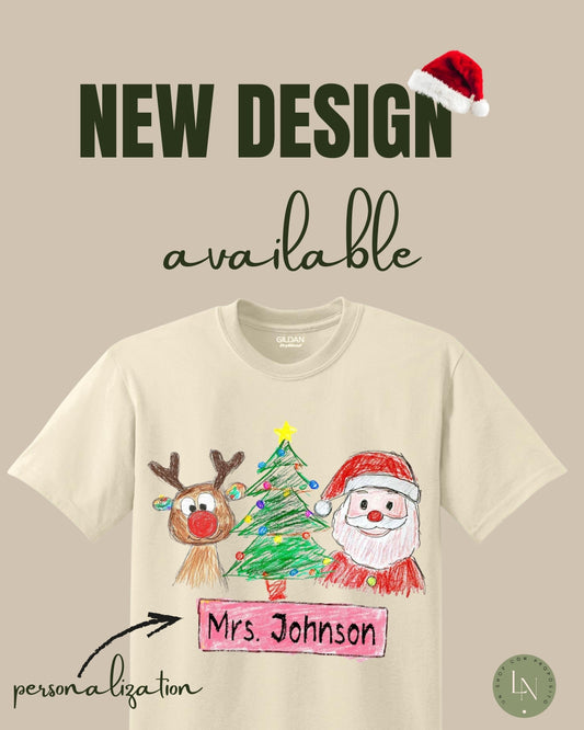 Teacher Crayon Name Tee