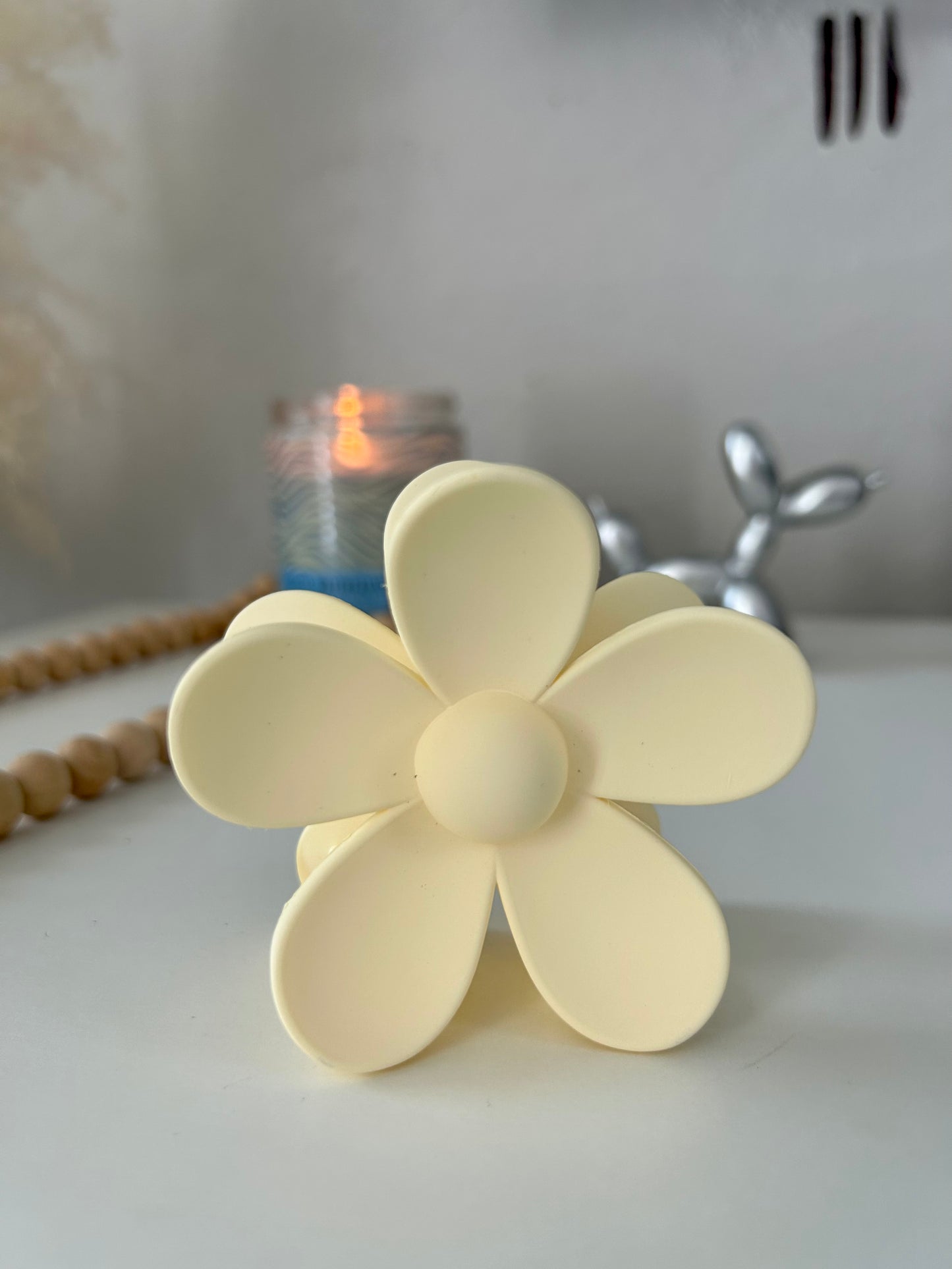 Neutral Flower Hair Clip