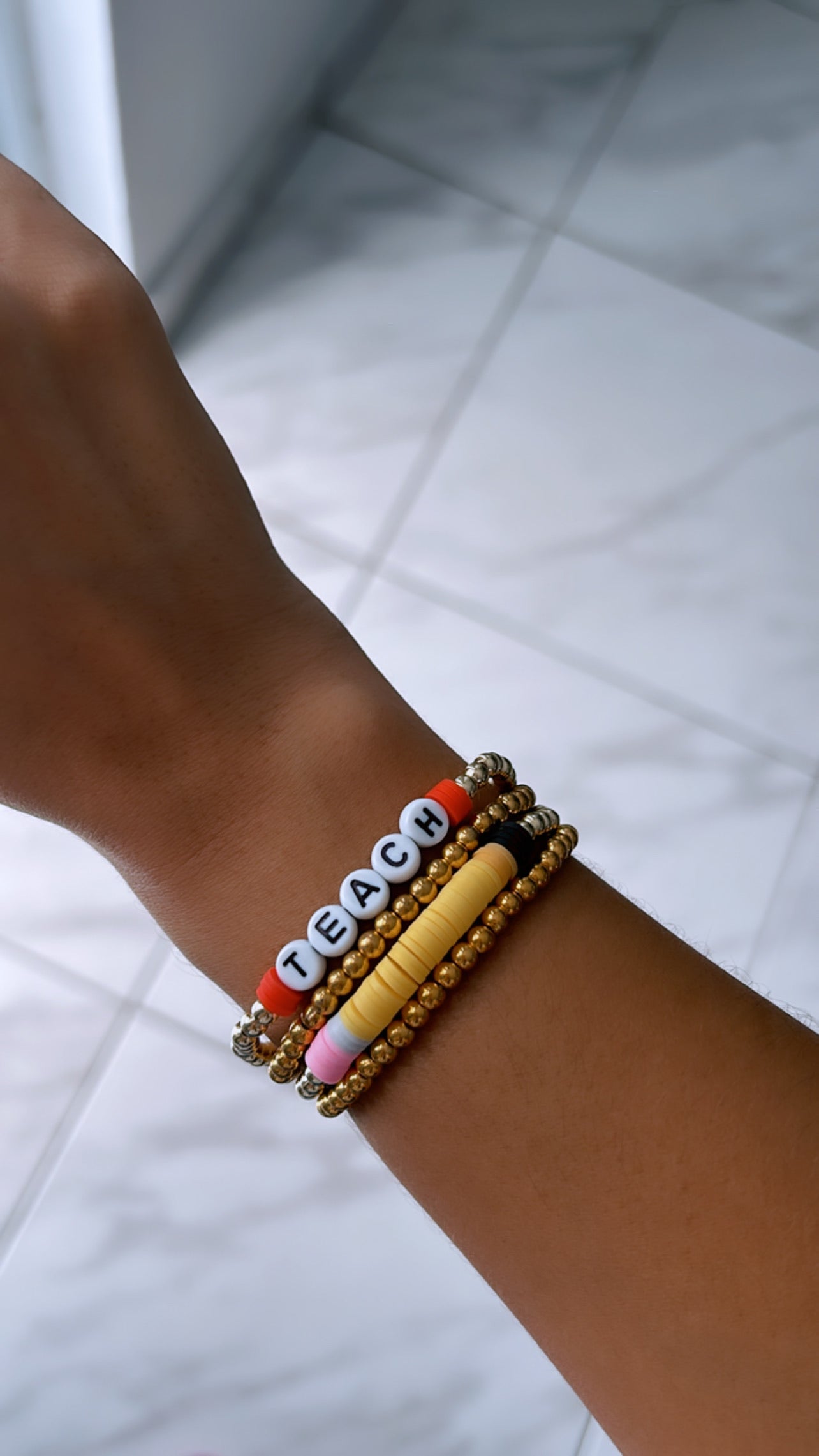 Teach & Pencil bracelets