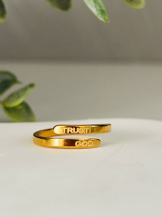 "Trust God"- Stainless Steel Ring