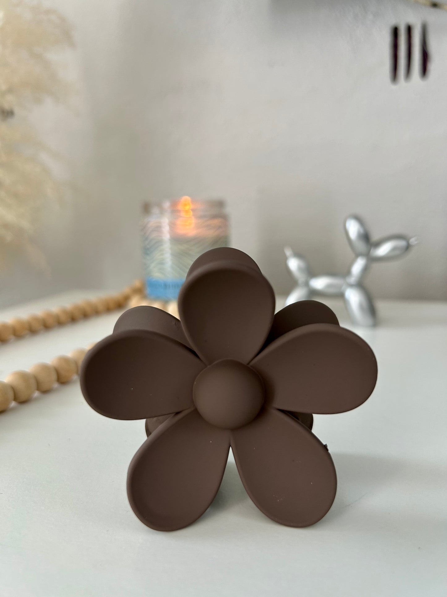 Neutral Flower Hair Clip