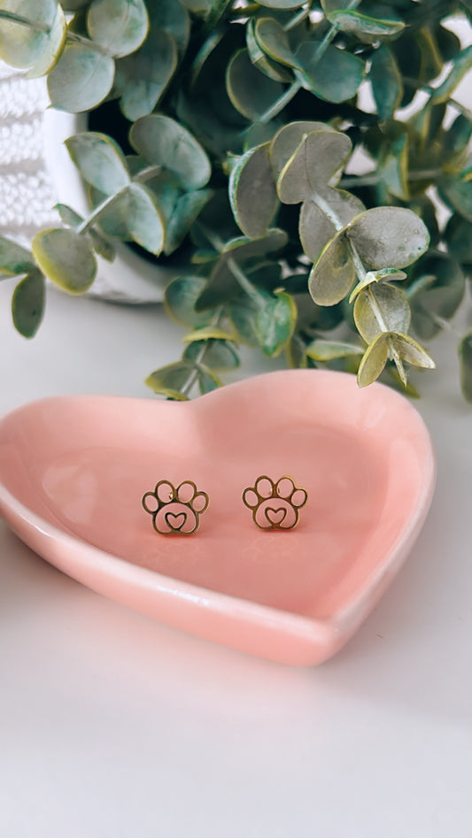 Paw Stainless Steel Studs