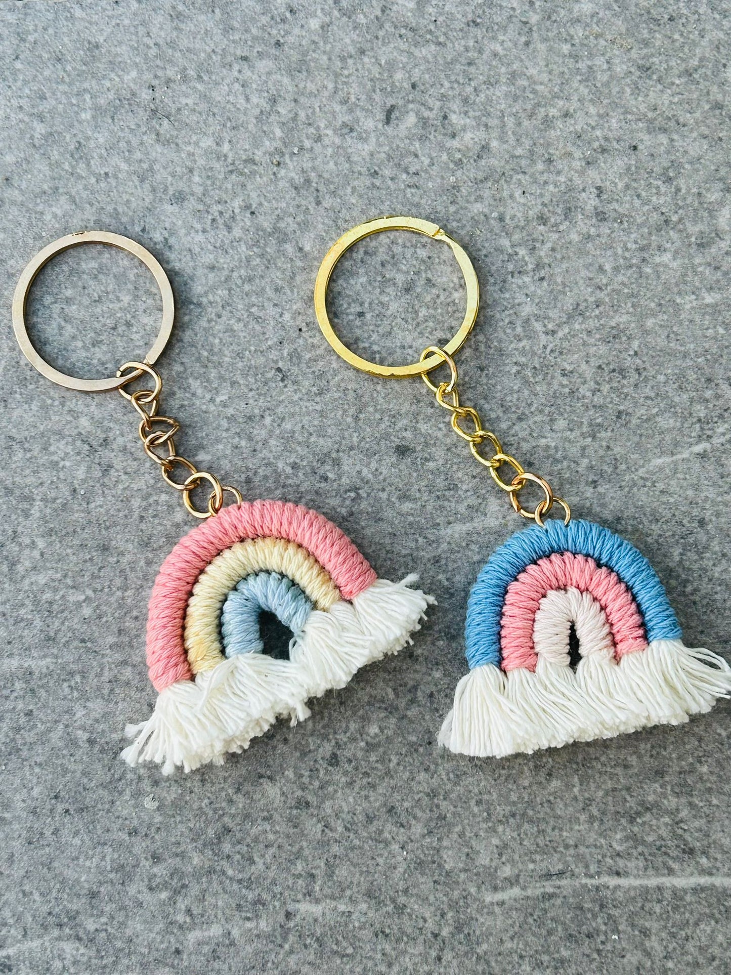 Rainbow Pastel Colors Keychains