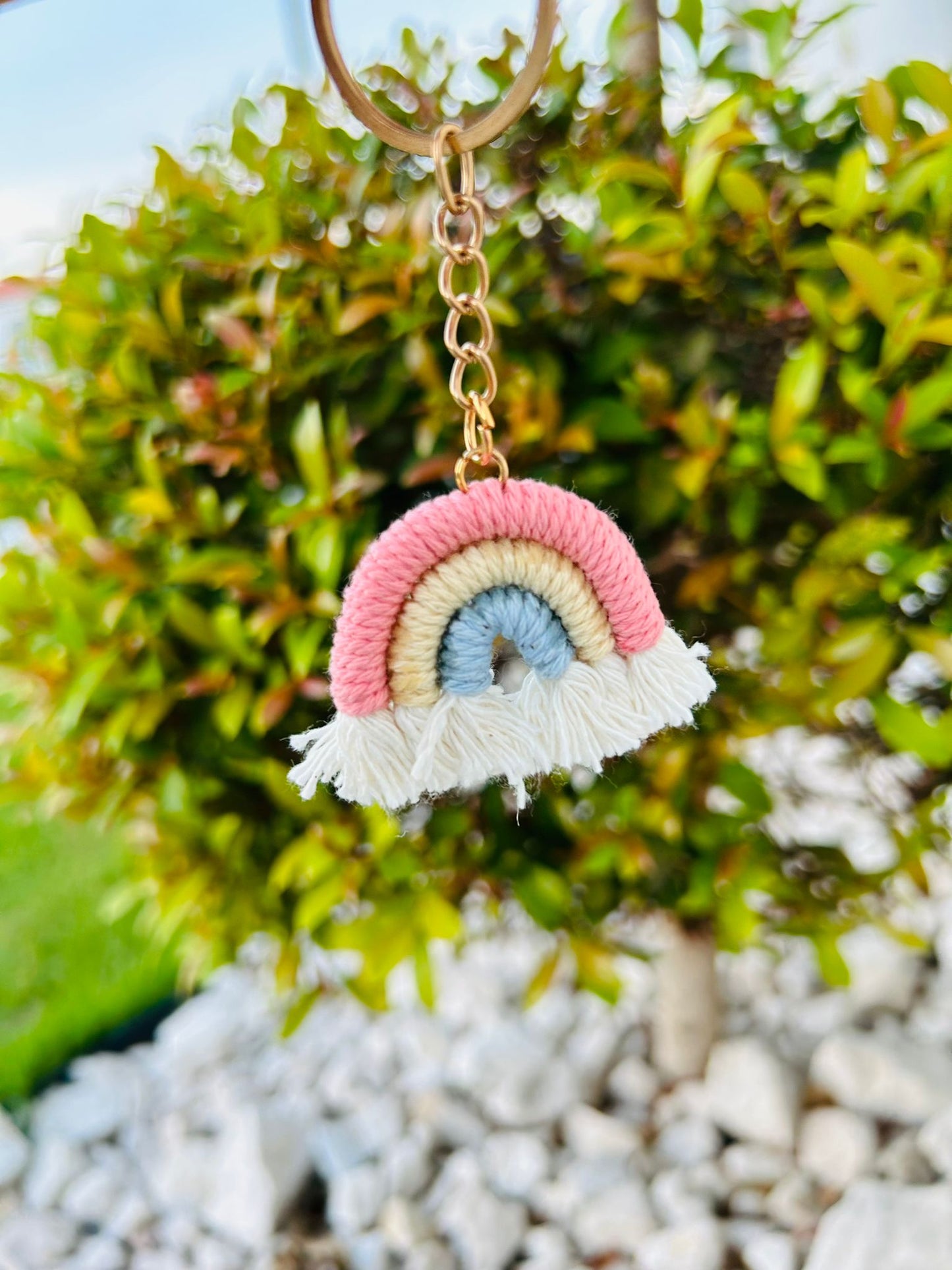 Rainbow Pastel Colors Keychains