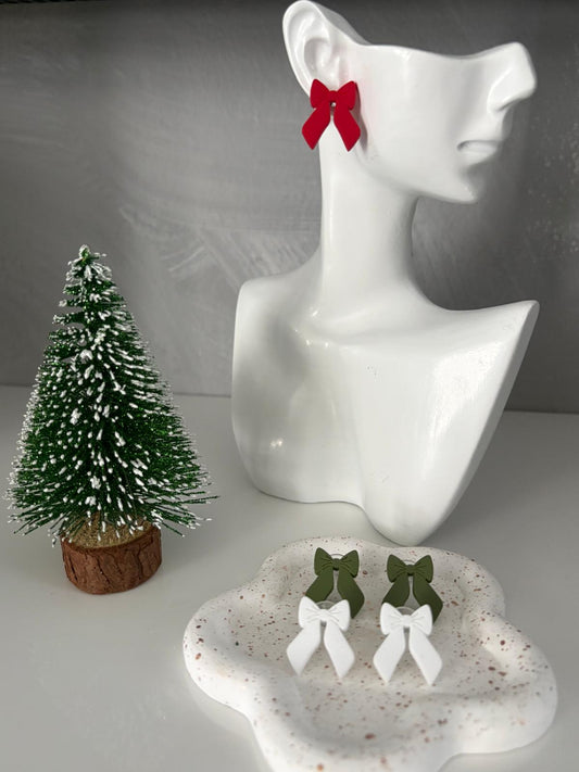 Christmas Bow Studs