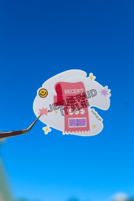 "Jesus paid it all"...- Stickers