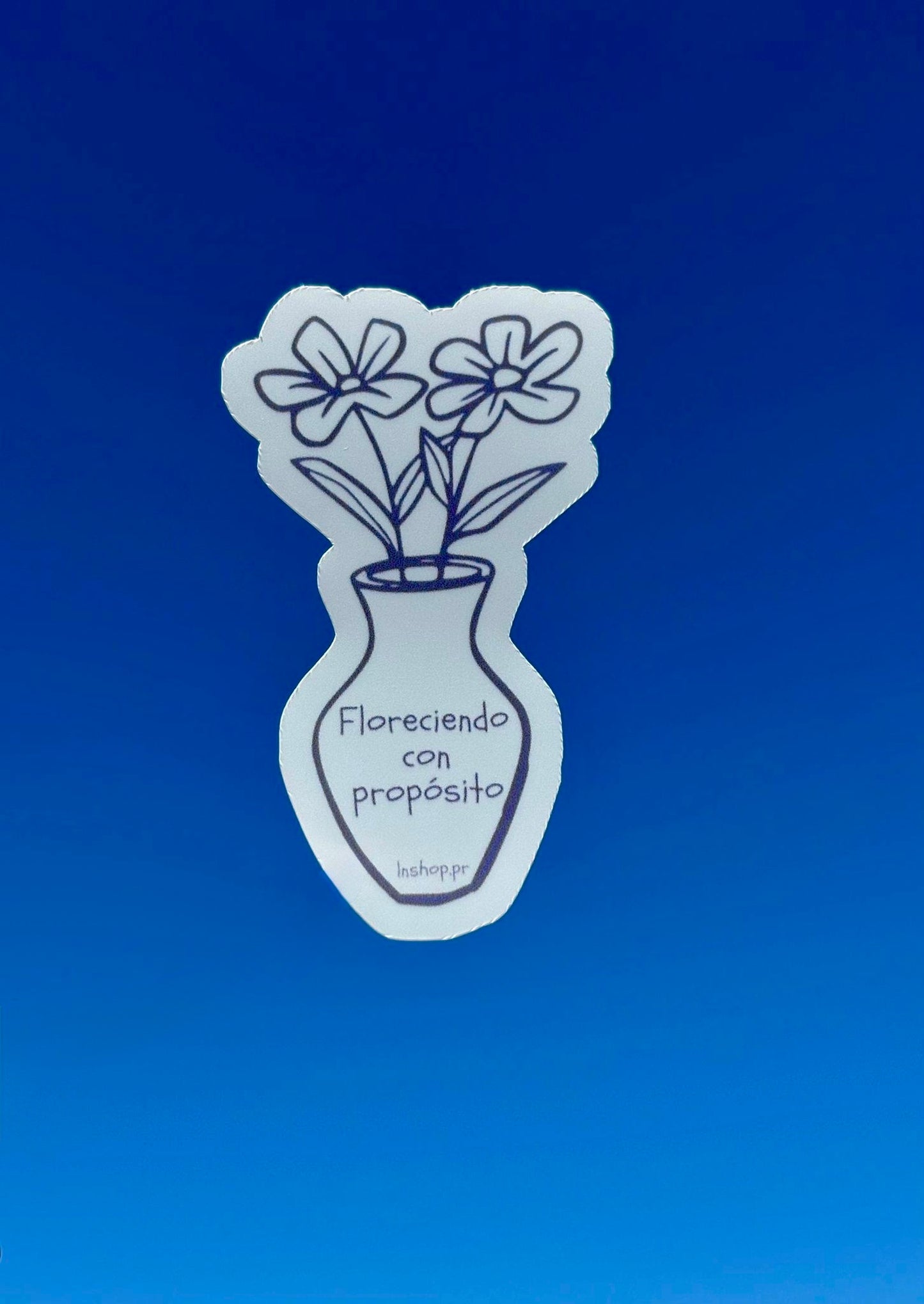 "Floreciendo con Propósito"- Waterproof Sticker